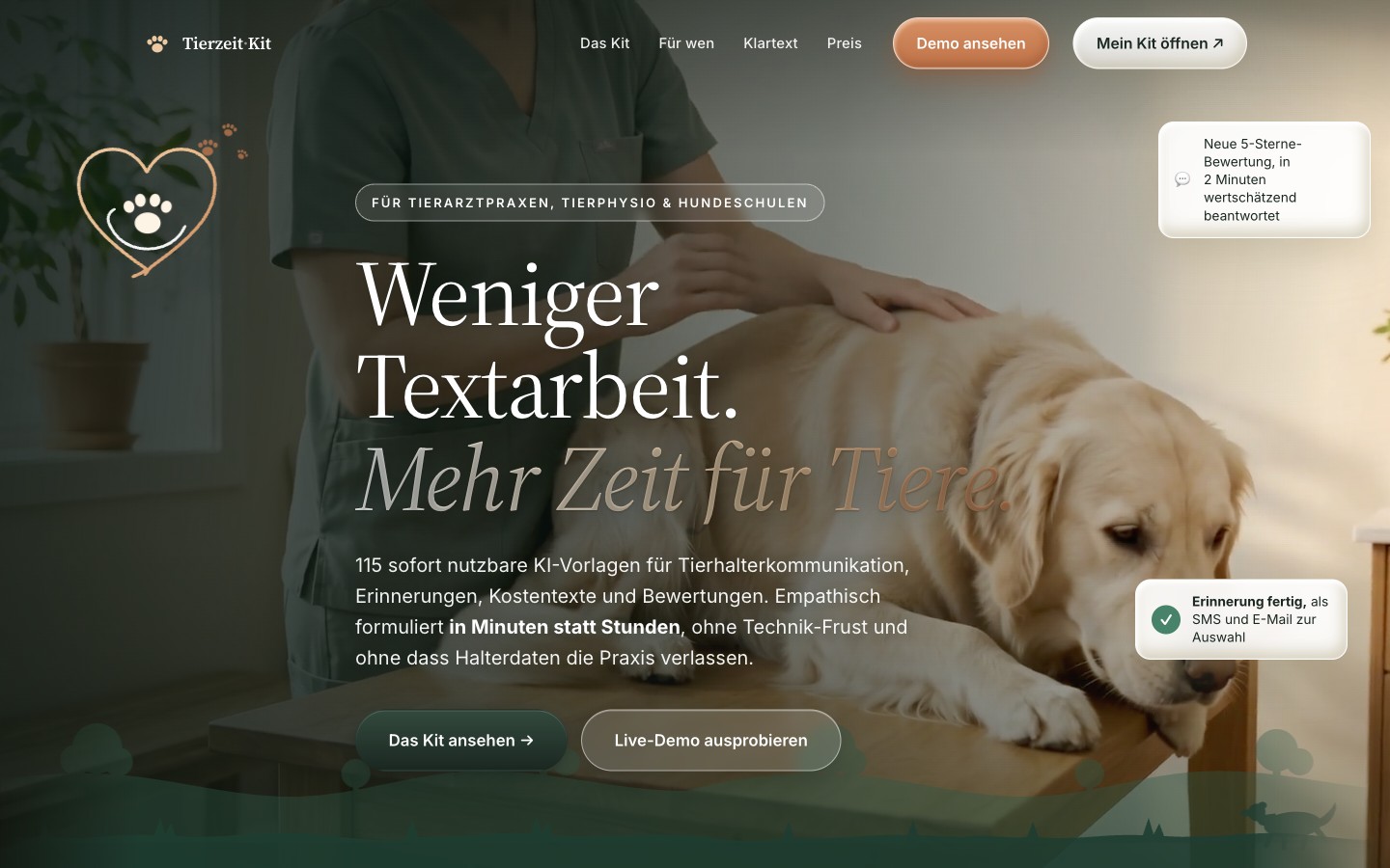 Website Tierzeit-Kit